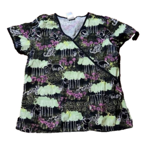 Disney pooh bear scrub top size small